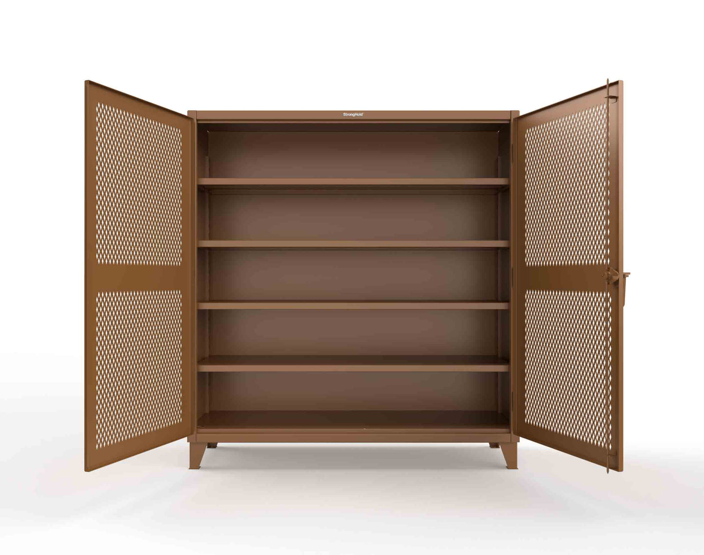 Extreme Duty 12 GA Cabinet with Ventilated (Diamond) Doors - 78 In. W x 24 In. D x 78 In. H - 66-V-244-8008