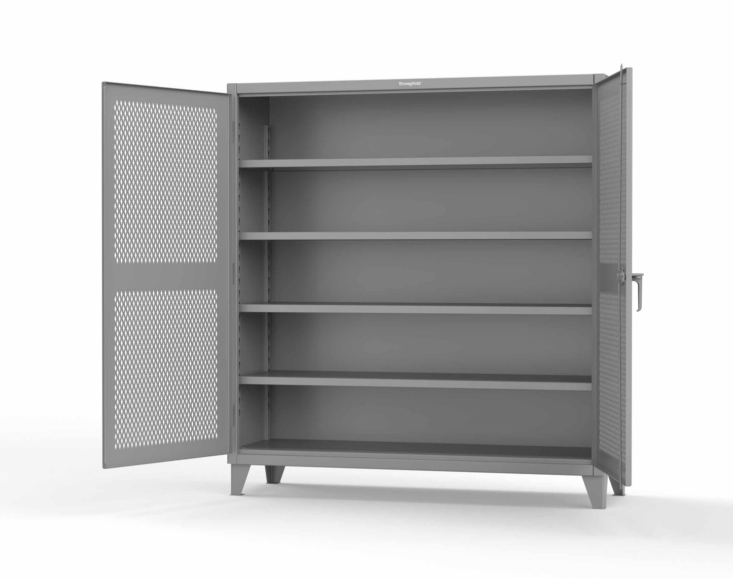 Extreme Duty 12 GA Cabinet with Ventilated (Diamond) Doors - 78 In. W x 24 In. D x 78 In. H - 66-V-244-7037