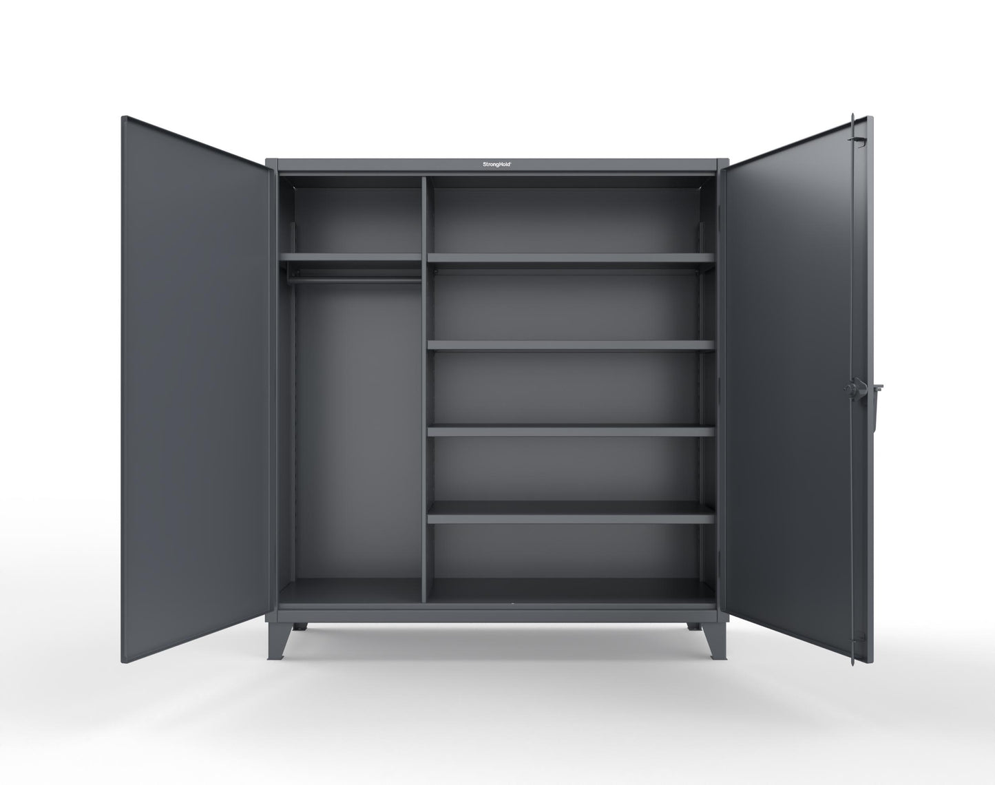 Extreme Duty 12 GA Uniform Cabinet with 5 Shelves - 72 In. W x 24 In. D x 78 In. H - 66-W-245-7024