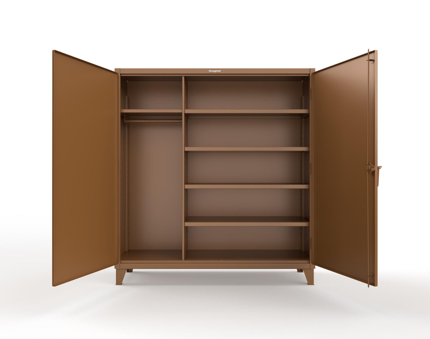 Extreme Duty 12 GA Uniform Cabinet with 5 Shelves - 72 In. W x 24 In. D x 78 In. H - 66-W-245-8008