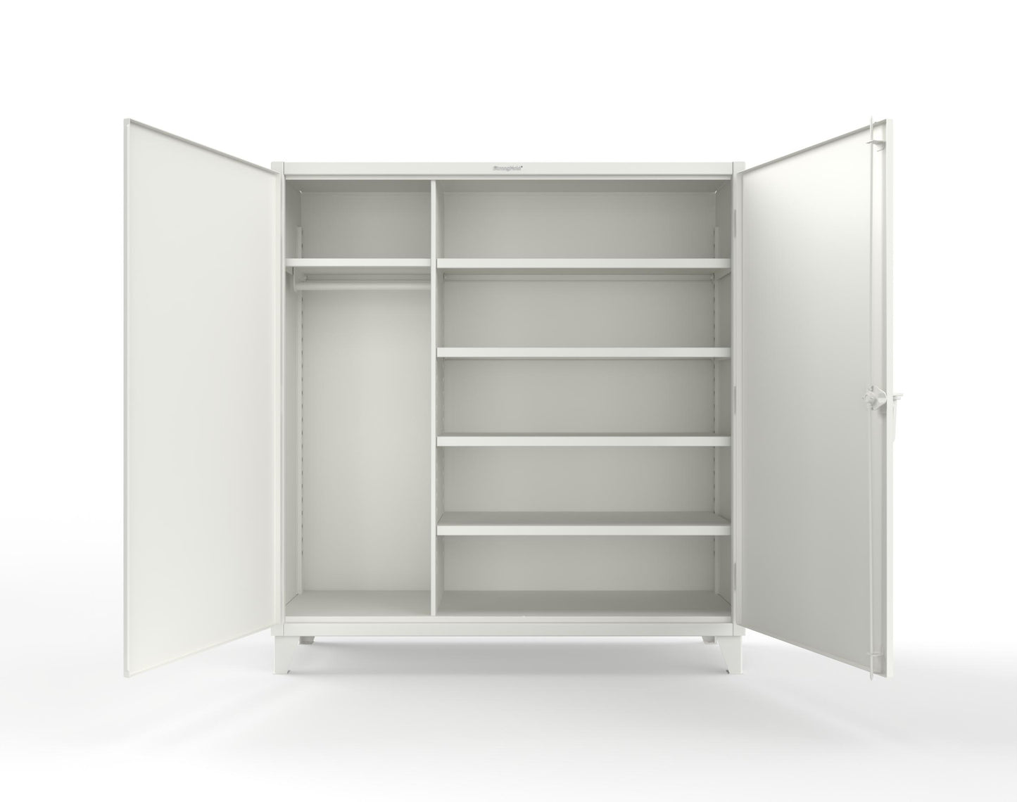 Extreme Duty 12 GA Uniform Cabinet with 5 Shelves - 72 In. W x 24 In. D x 78 In. H - 66-W-245-9003