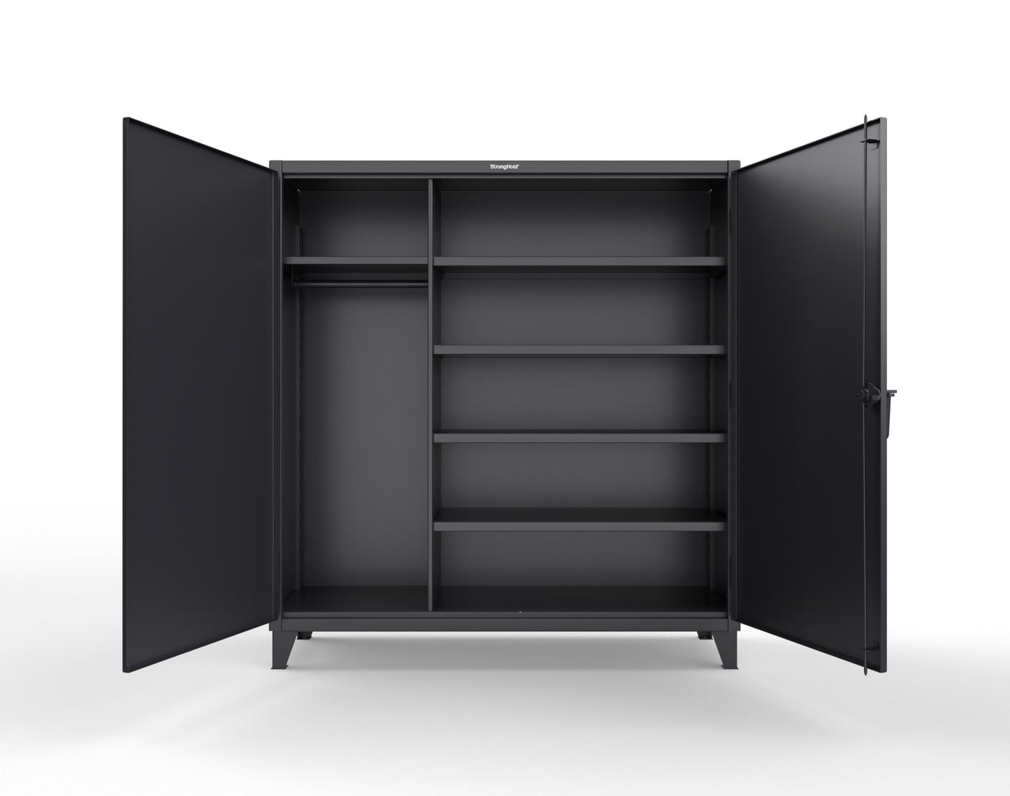 Extreme Duty 12 GA Uniform Cabinet with 5 Shelves - 72 In. W x 24 In. D x 78 In. H - 66-W-245-9005
