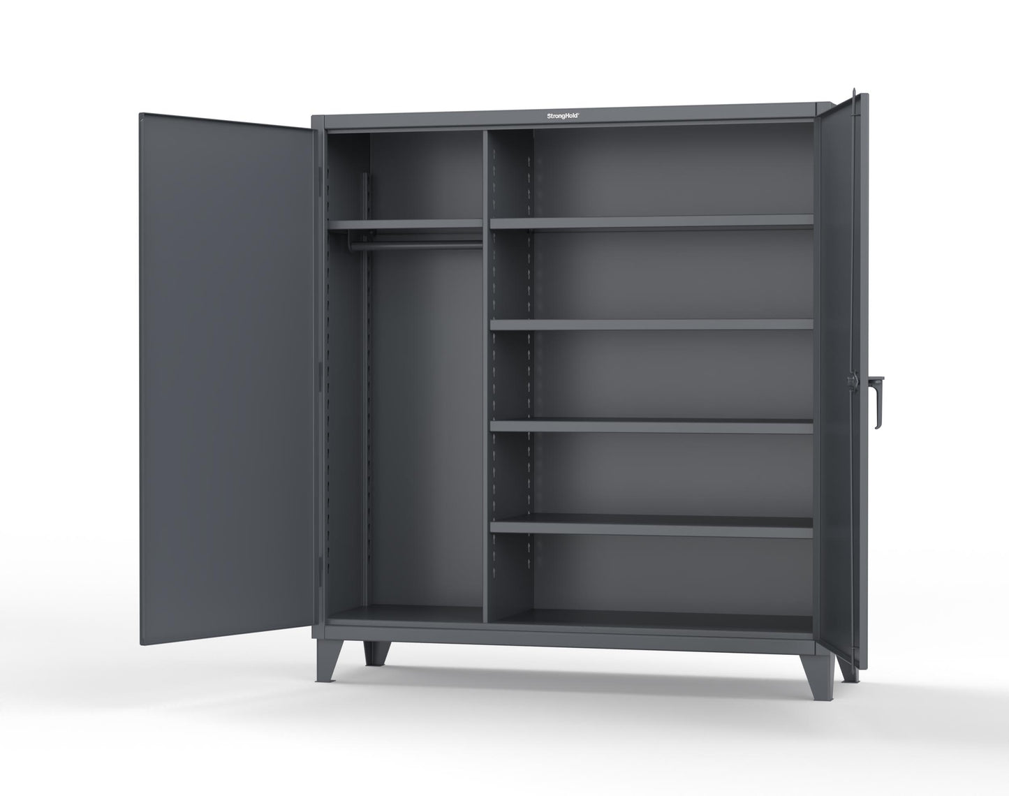 Extreme Duty 12 GA Uniform Cabinet with 5 Shelves - 72 In. W x 24 In. D x 78 In. H - 66-W-245-7024