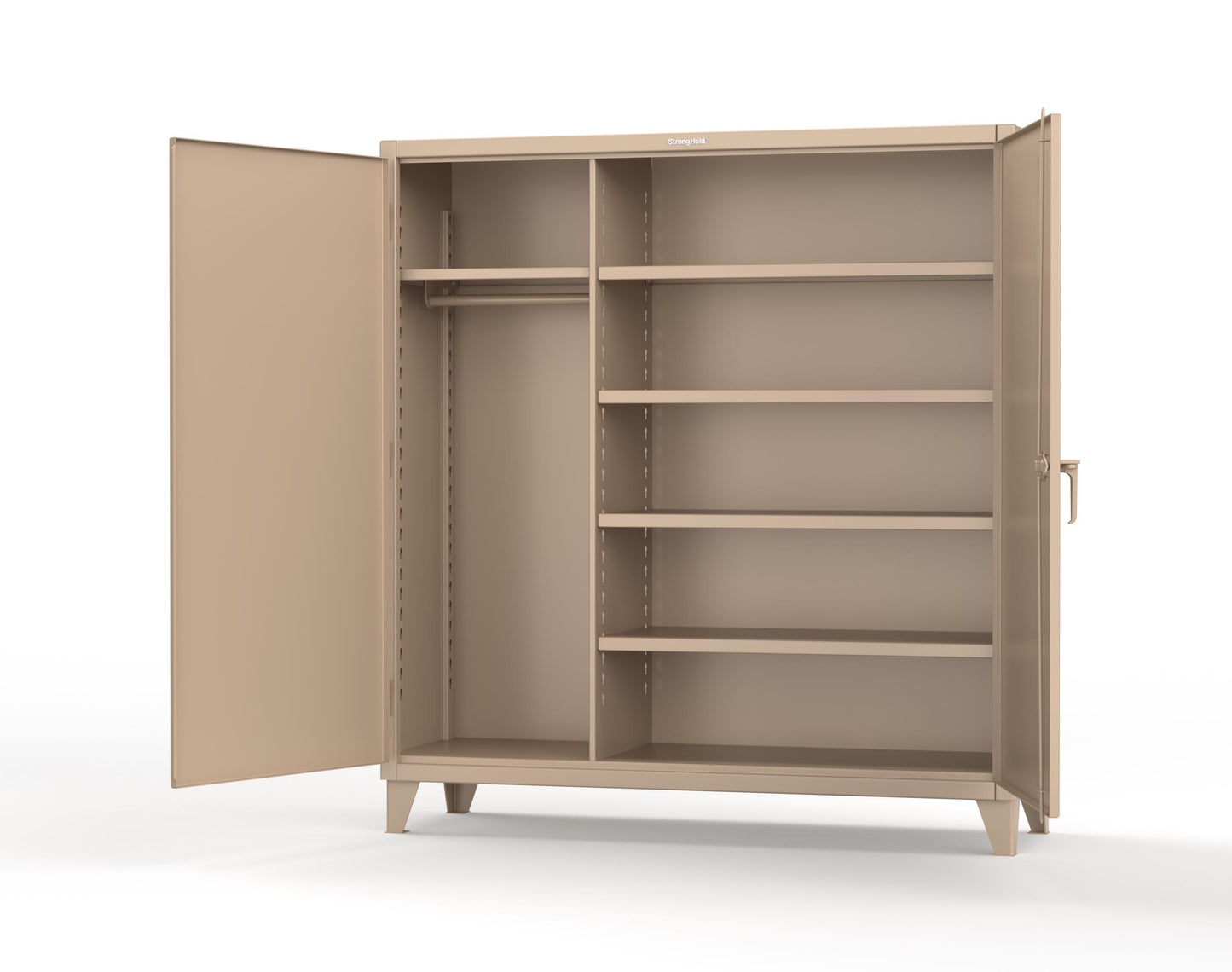 Extreme Duty 12 GA Uniform Cabinet with 5 Shelves - 72 In. W x 24 In. D x 78 In. H - 66-W-245-1019