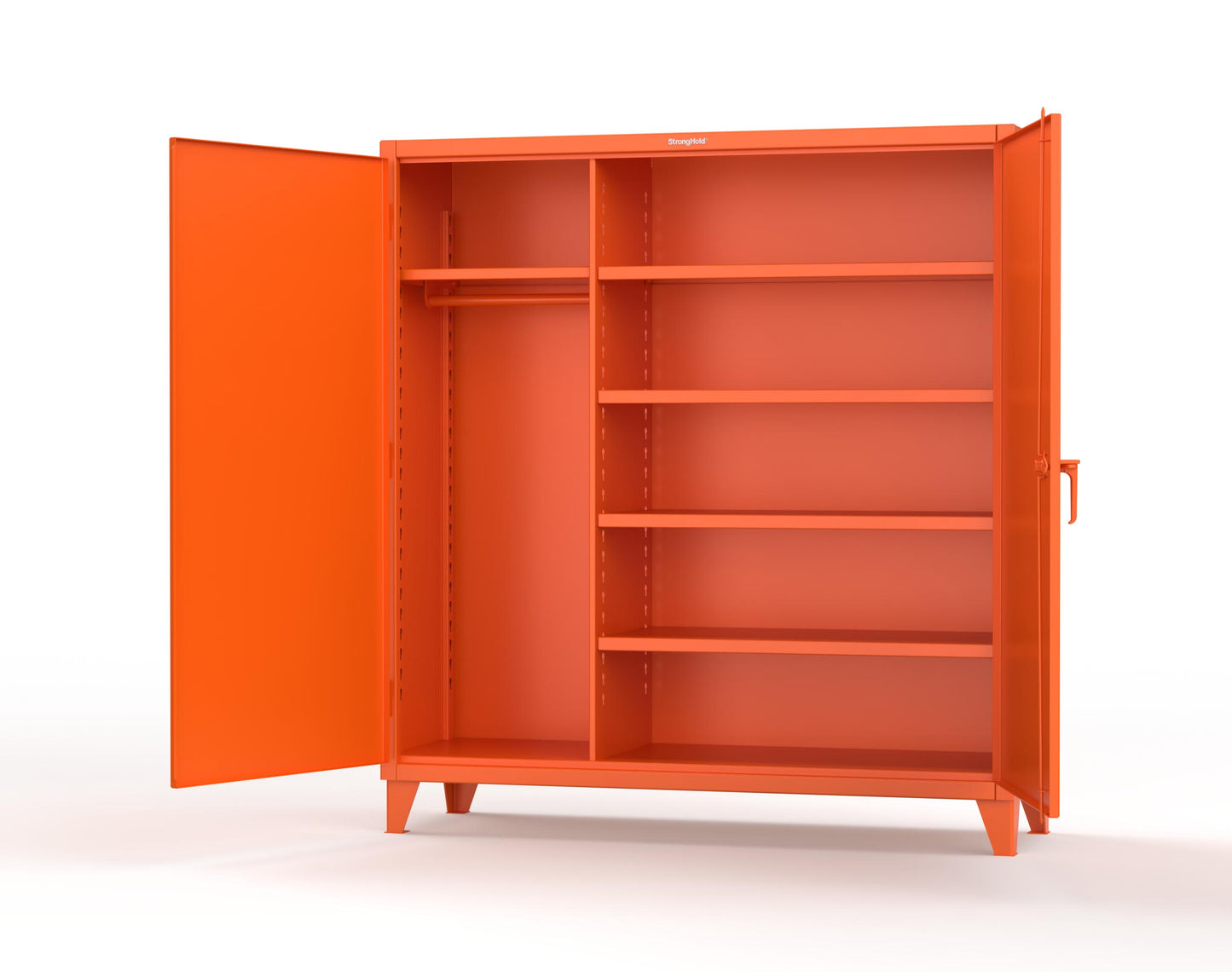 Extreme Duty 12 GA Uniform Cabinet with 5 Shelves - 72 In. W x 24 In. D x 78 In. H - 66-W-245-2009