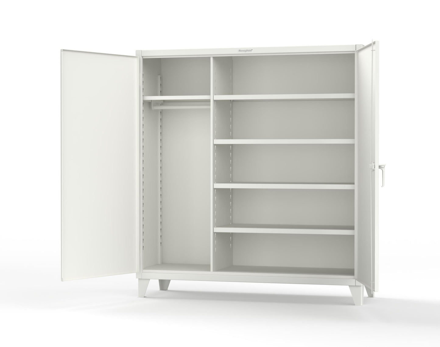 Extreme Duty 12 GA Uniform Cabinet with 5 Shelves - 72 In. W x 24 In. D x 78 In. H - 66-W-245-9003
