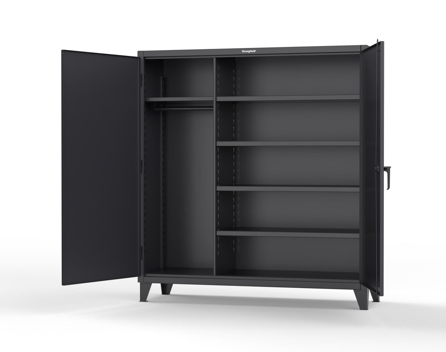 Extreme Duty 12 GA Uniform Cabinet with 5 Shelves - 72 In. W x 24 In. D x 78 In. H - 66-W-245-9005