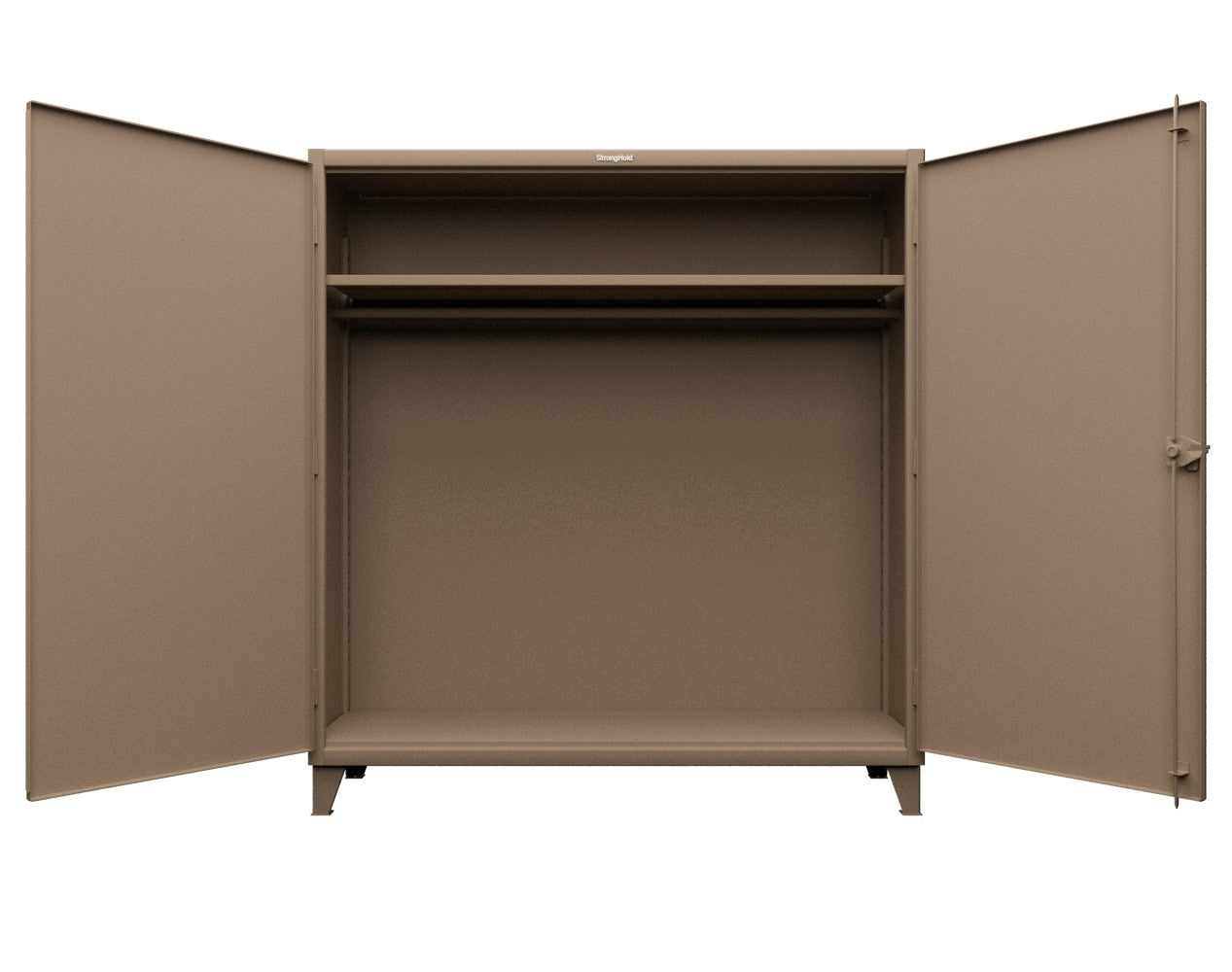 Extreme Duty 12 GA Uniform Cabinet with Hanger Rod, 1 Shelf - 72 In. W x 24 In. D x 78 In. H