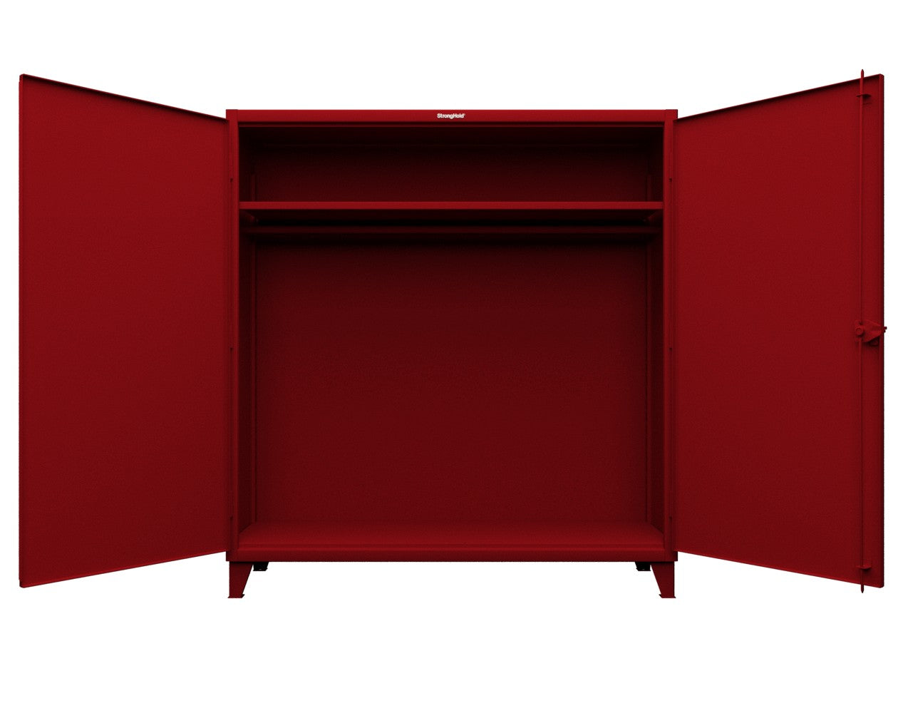 Extreme Duty 12 GA Uniform Cabinet with Hanger Rod, 1 Shelf - 72 In. W x 24 In. D x 78 In. H