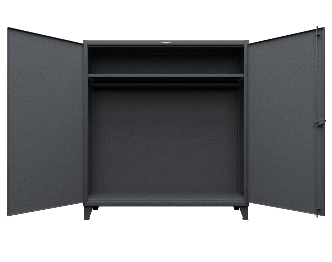 Extreme Duty 12 GA Uniform Cabinet with Hanger Rod, 1 Shelf - 72 In. W x 24 In. D x 78 In. H