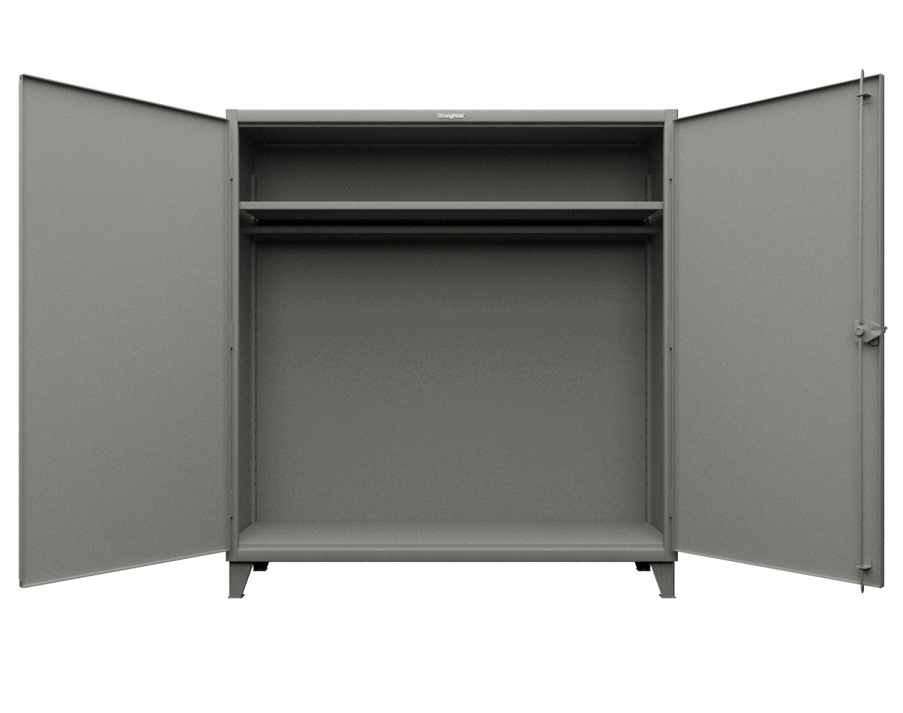 Extreme Duty 12 GA Uniform Cabinet with Hanger Rod, 1 Shelf - 72 In. W x 24 In. D x 78 In. H
