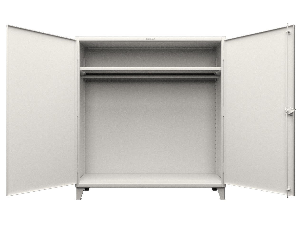 Extreme Duty 12 GA Uniform Cabinet with Hanger Rod, 1 Shelf - 72 In. W x 24 In. D x 78 In. H