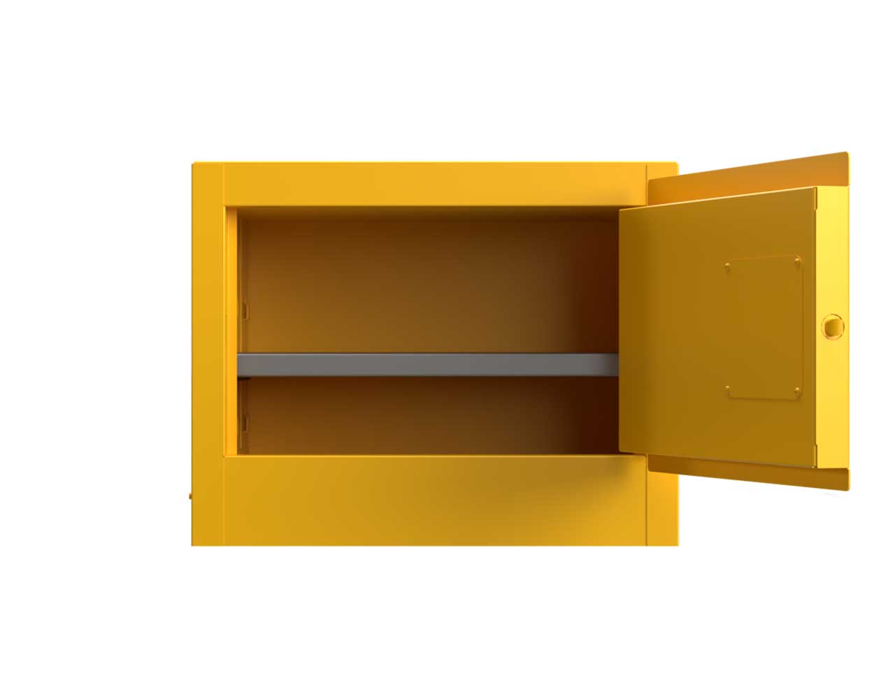 Extra Heavy Duty 14 GA 6 Gallon Flammable Safety Cabinet with Manual Closing Doors, 1 Shelf - 24 In. W x 18 In. D x 19 In. H