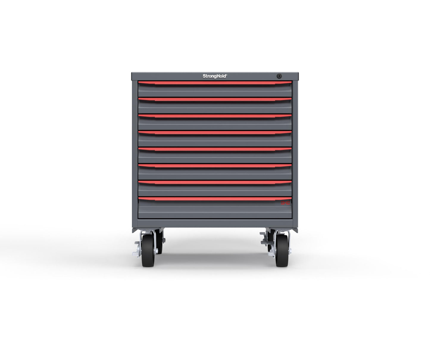 Modular Drawer 14 GA Storage Cabinet with 8 total Drawers - 30 In. W x 29 In. D x 36 In H. - 2" Drawers x 7, 3" Drawers x 1 - 6" Casters - 30 In. W x 29 In. D x 36 In H - S3036-PCDAS-0801DS-3001