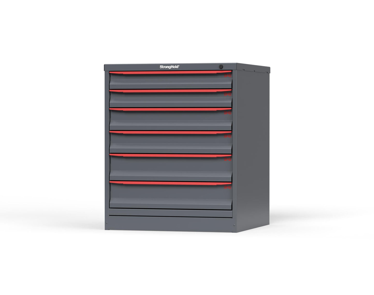 Modular Drawer 14 GA Storage Cabinet with 6 total drawers - 3" Drawers x2, 4" Drawers x2, 5" Drawers x2 - 3" Integrated Legs - 30 In. W x 29 In. D x 36 In H. - S3036-PPDAS-0604DS-3001