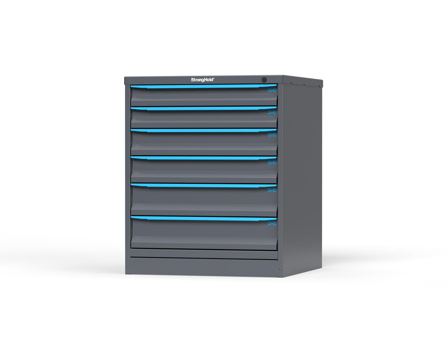 Modular Drawer 14 GA Storage Cabinet with 6 total drawers - 3" Drawers x2, 4" Drawers x2, 5" Drawers x2 - 3" Integrated Legs - 30 In. W x 29 In. D x 36 In H. - S3036-PPDAS-0604FS-5012