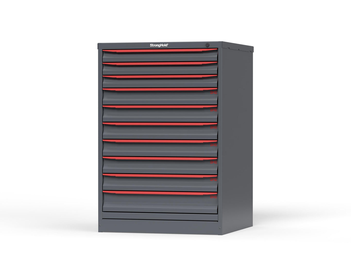 Modular Drawer 14 GA Storage Cabinet with 10 total drawers -2" Drawers x3, 3" Drawers x6, 4" Drawers x1 - 3" Integrated Legs - 30 In. W x 29 In. D x 44 In H. - S3044-PPDAS-1002DS-3001