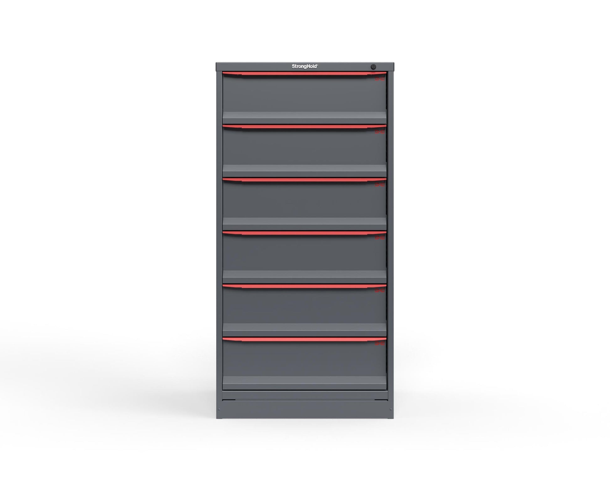 Modular Drawer 14 GA Storage Cabinet with 6 total drawers - 8" Drawers x6 - 3" Integrated Legs - 30 In. W x 29 In. D x 60 In H. - S3060-PPDAS-0604DS-3001