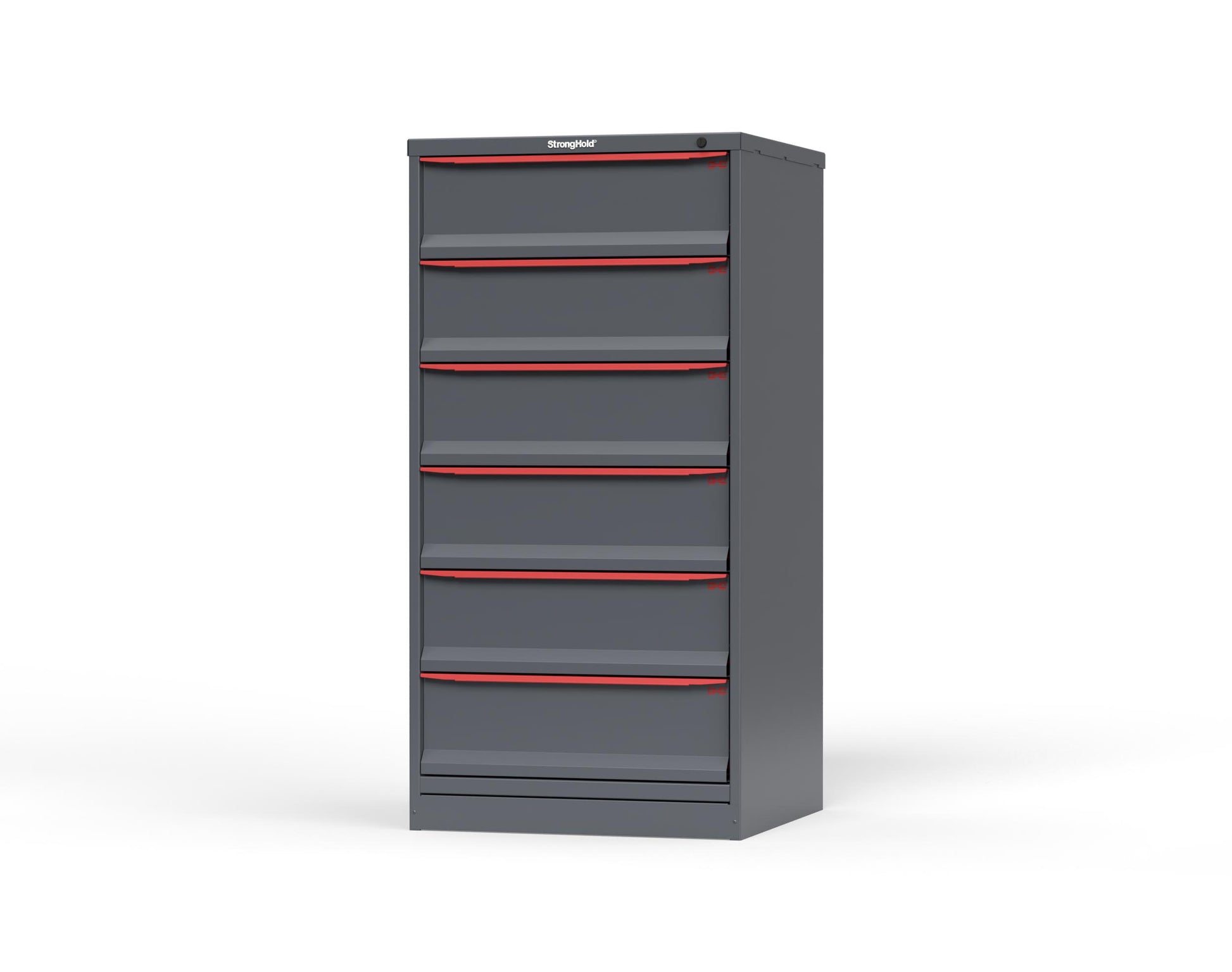 Modular Drawer 14 GA Storage Cabinet with 6 total drawers - 8" Drawers x6 - 3" Integrated Legs - 30 In. W x 29 In. D x 60 In H. - S3060-PPDAS-0604DS-3001