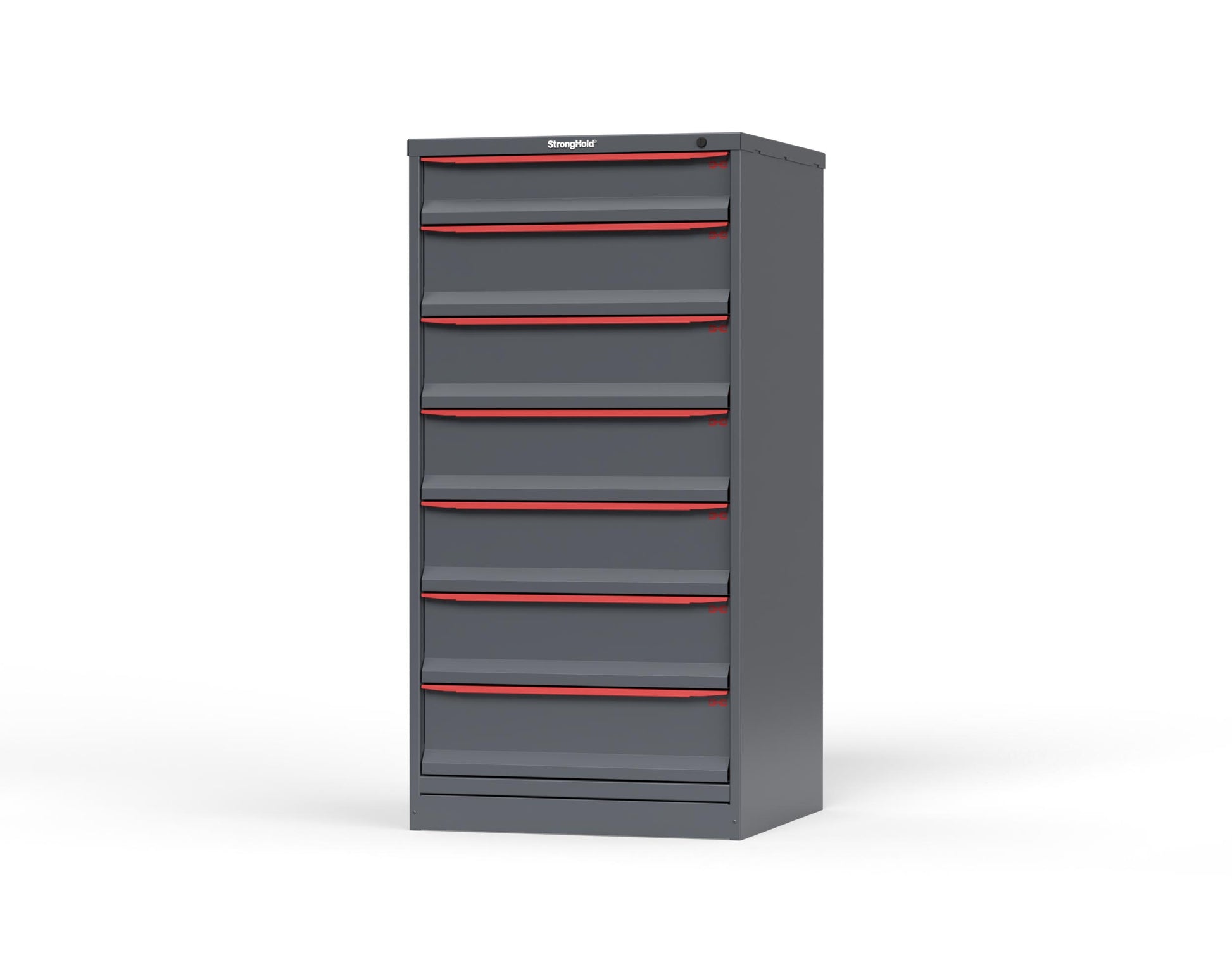 Modular Drawer 14 GA Storage Cabinet with 7 total drawers - 5" Drawers x1, 7" Drawers x6 - 3" Integrated Legs - 30 In. W x 29 In. D x 60 In H. - S3060-PPDAS-0701DS-3001
