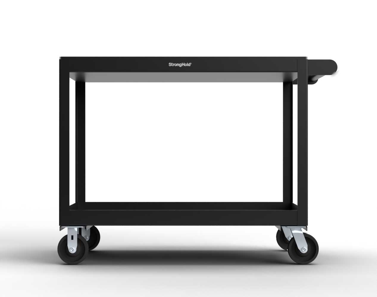 Extreme Duty 12 GA Mobile Service Cart with 12 GA Steel Top, 2 Shelves - 48 in. W x 32 in. D x 40 in. H