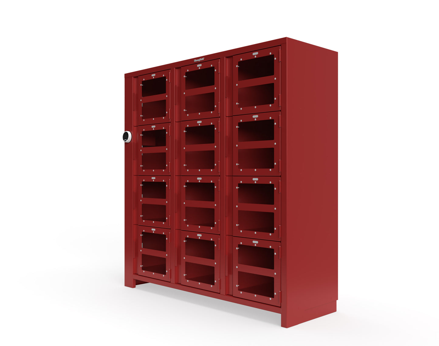 Extra Heavy Duty SIMPLE Locker - Single Input Multi-Point Locking Entry - Access Control Locker with 12 Clearview Doors - 72" W x 24" D x 75" H