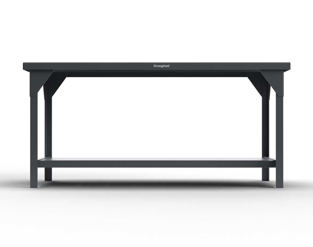 Extreme Duty 7 GA Shop Table with UHMW Top, 1 Shelf - 30 In. W x 24 In. D x 34 In. H