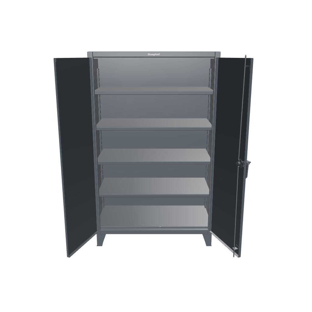 Extreme Duty 12 GA Cabinet with 4 Shelves - 48 In. W x 24 In. D x 78 In. H - 46-244-7024 - Front Open