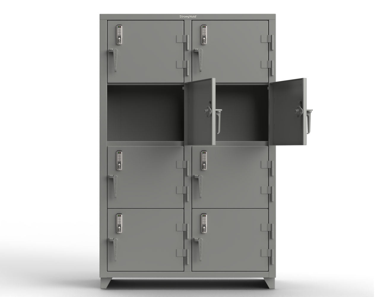 Extra Heavy Duty 14 GA Access Control Lockers | Strong Hold