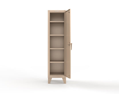 Extreme Duty 12 GA Single-Tier Locker with 1 Compartment, 4 Shelves, 18 in. W x 18in. D x 72 in. H - 1.65.6-184-1019