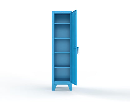 Extreme Duty 12 GA Single-Tier Locker with 1 Compartment, 4 Shelves, 18 in. W x 18in. D x 72 in. H - 1.65.6-184-5012
