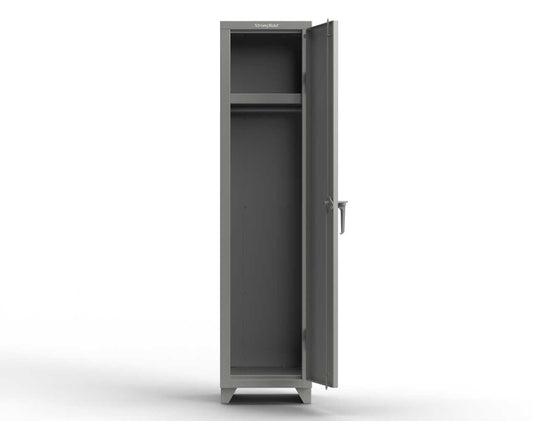 Extra Heavy Duty 14 GA Singler-Tier Locker with Shelf and Hanger Rod, 1 Compartment - 18 in. W x 18 in. D x 75 in. H