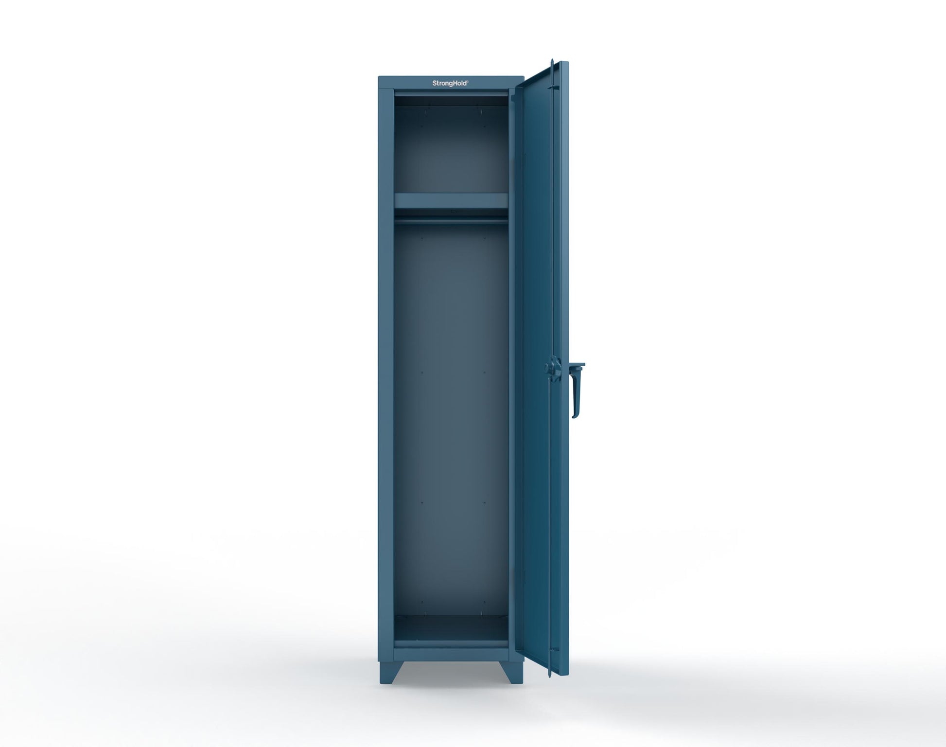 Extra Heavy Duty 14 GA Singler-Tier Locker with Shelf and Hanger Rod, 1 Compartment - 18 in. W x 18 in. D x 75 in. H - 1.66-1D-18-1T-L-5001