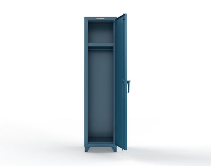 Extra Heavy Duty 14 GA Singler-Tier Locker with Shelf and Hanger Rod, 1 Compartment - 18 in. W x 18 in. D x 75 in. H - 1.66-1D-18-1T-L-5001