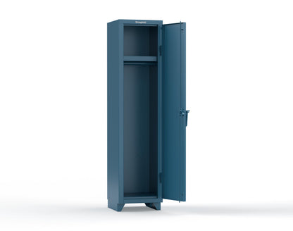 Extra Heavy Duty 14 GA Singler-Tier Locker with Shelf and Hanger Rod, 1 Compartment - 18 in. W x 18 in. D x 75 in. H - 1.66-1D-18-1T-L-5001