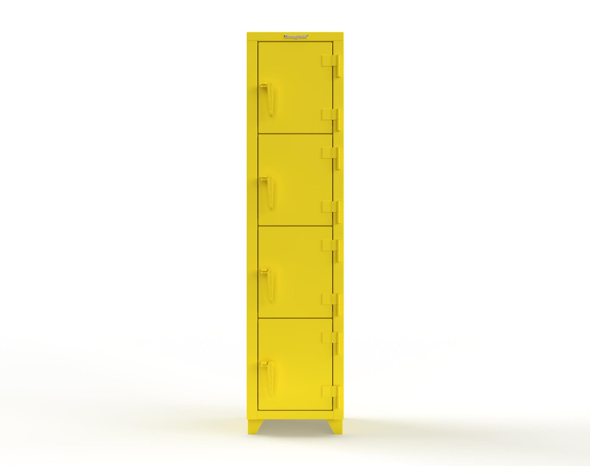 Extra Heavy Duty 14 GA 4-Tier Locker, 4 Compartments - 18 in. W x 18 in. D x 75 in. H - 1.66-4D-18-4T-L-1021