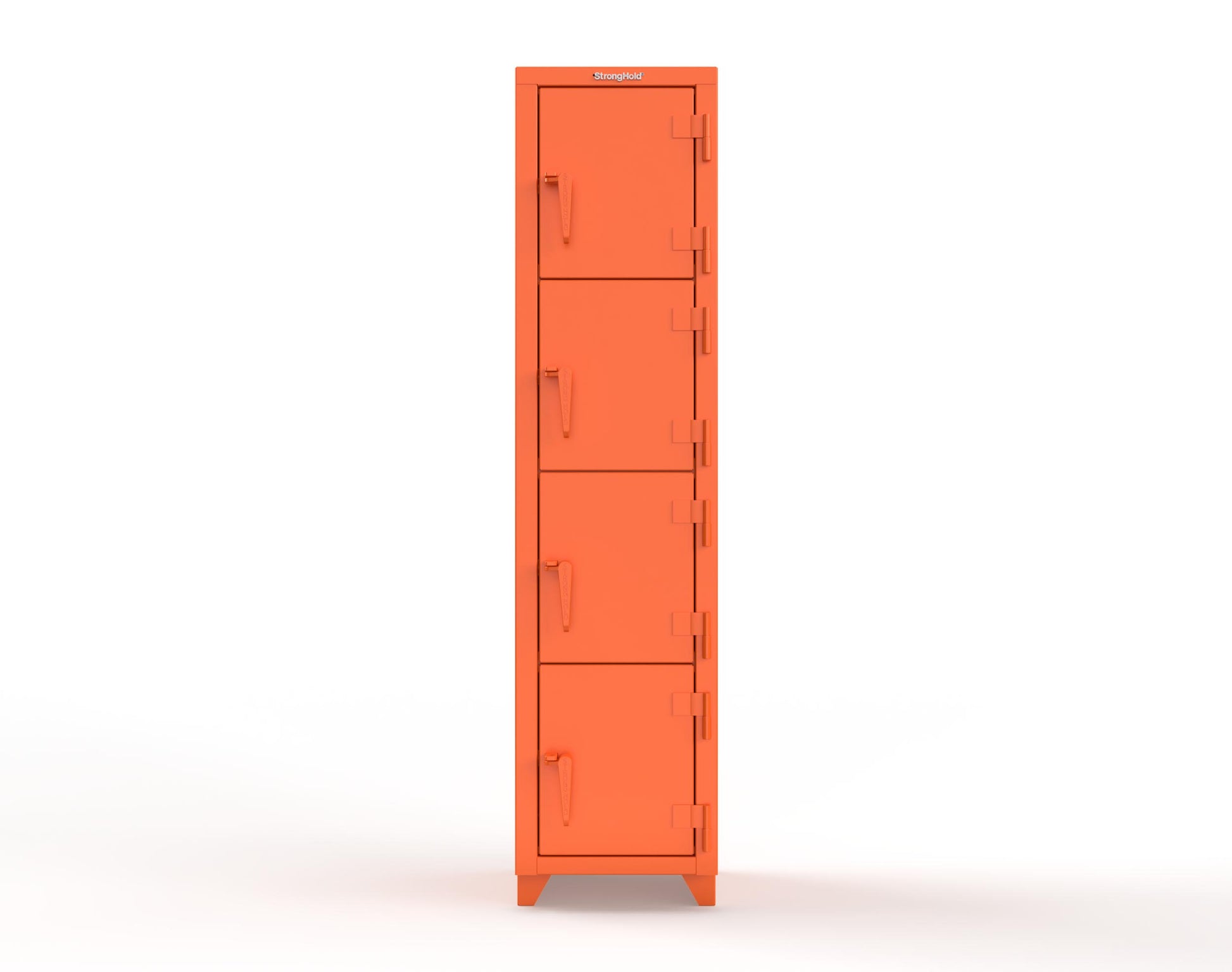 Extra Heavy Duty 14 GA 4-Tier Locker, 4 Compartments - 18 in. W x 18 in. D x 75 in. H - 1.66-4D-18-4T-L-2009