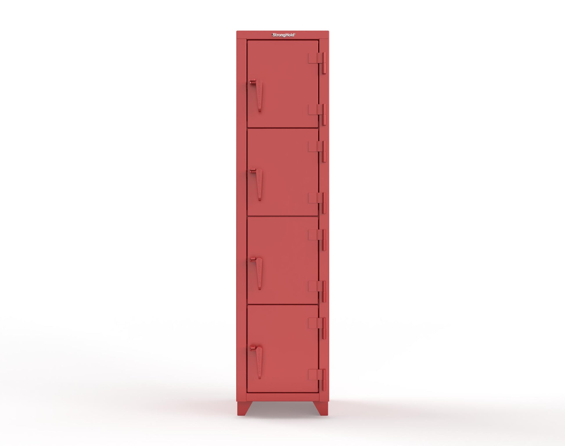Extra Heavy Duty 14 GA 4-Tier Locker, 4 Compartments - 18 in. W x 18 in. D x 75 in. H - 1.66-4D-18-4T-L-3001