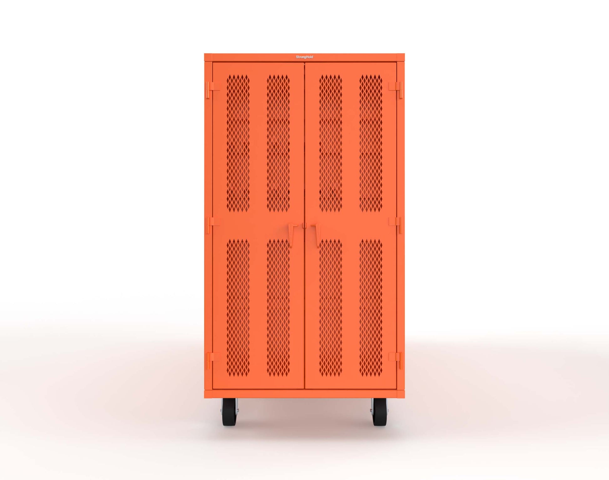 Extreme Duty Mobile Rigging Cabinet with 2 sets of 2 Ventilated Sliding Doors and 2 sets of 2 Ventilated Swing Doors with Short and Long Hangers  - 122 in. W x 50 in. D x 100 in. H - 10.27.6-4V-500-2SLD-2ED-40SH-16LH-FLP-CA-2009