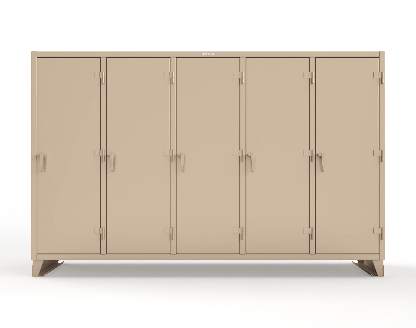 Extreme Duty 12 GA Multi-Shift Cabinet with 25 Shelves - 122 In. W x 24 In. D x 78 In. H - 106-MS-2425-1019