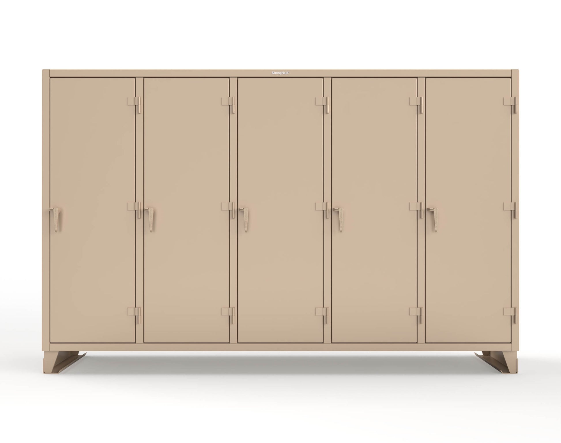 Extreme Duty 12 GA Multi-Shift Cabinet with 25 Shelves - 122 In. W x 24 In. D x 78 In. H - 106-MS-2425-1019