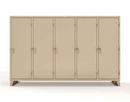 Extreme Duty 12 GA Multi-Shift Cabinet with 25 Shelves - 122 In. W x 24 In. D x 78 In. H - 106-MS-2425-1019