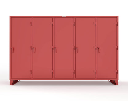 Extreme Duty 12 GA Multi-Shift Cabinet with 25 Shelves - 122 In. W x 24 In. D x 78 In. H - 106-MS-2425-3001