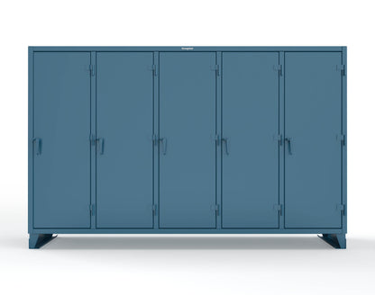 Extreme Duty 12 GA Multi-Shift Cabinet with 25 Shelves - 122 In. W x 24 In. D x 78 In. H - 106-MS-2425-5001