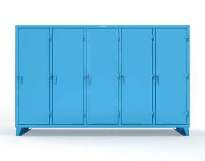 Extreme Duty 12 GA Multi-Shift Cabinet with 25 Shelves - 122 In. W x 24 In. D x 78 In. H - 106-MS-2425-5012