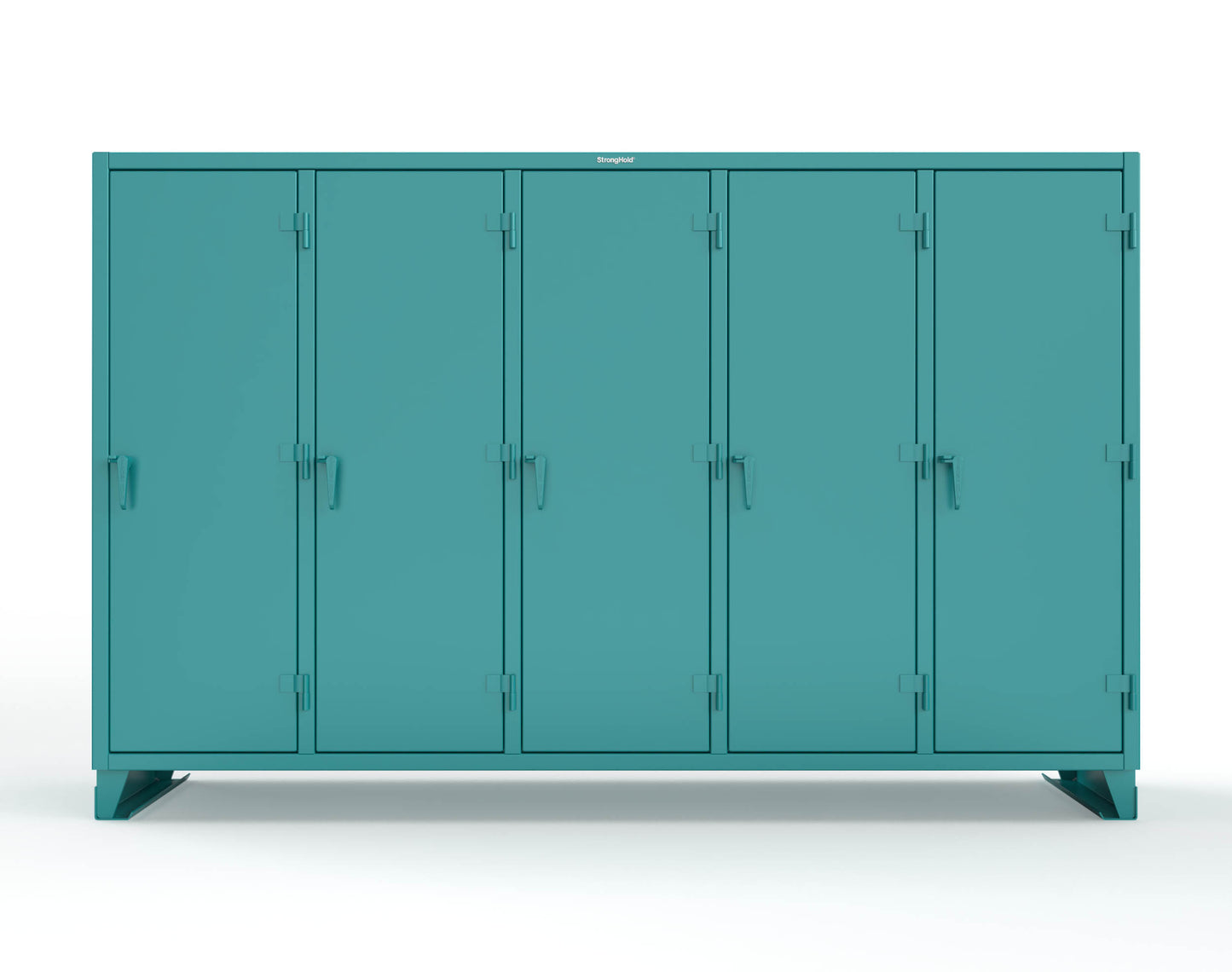 Extreme Duty 12 GA Multi-Shift Cabinet with 25 Shelves - 122 In. W x 24 In. D x 78 In. H - 106-MS-2425-5021