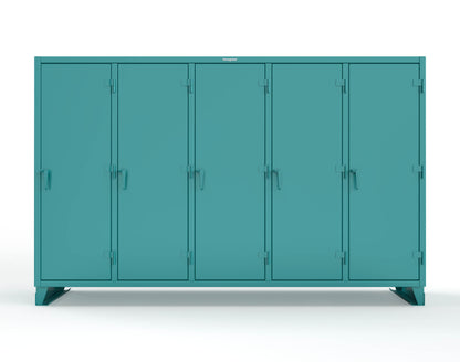 Extreme Duty 12 GA Multi-Shift Cabinet with 25 Shelves - 122 In. W x 24 In. D x 78 In. H - 106-MS-2425-5021