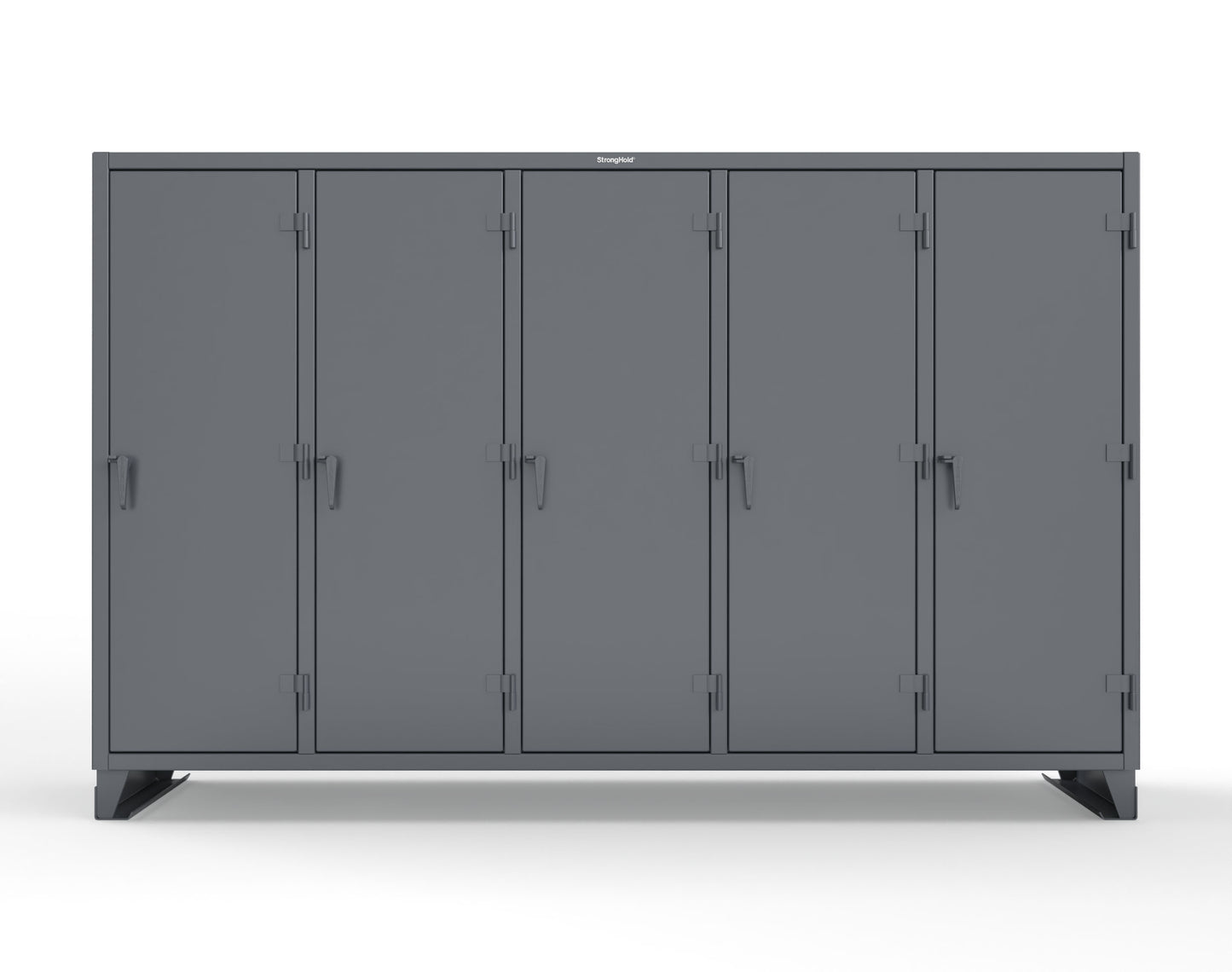 Extreme Duty 12 GA Multi-Shift Cabinet with 25 Shelves - 122 In. W x 24 In. D x 78 In. H - 106-MS-2425-7024
