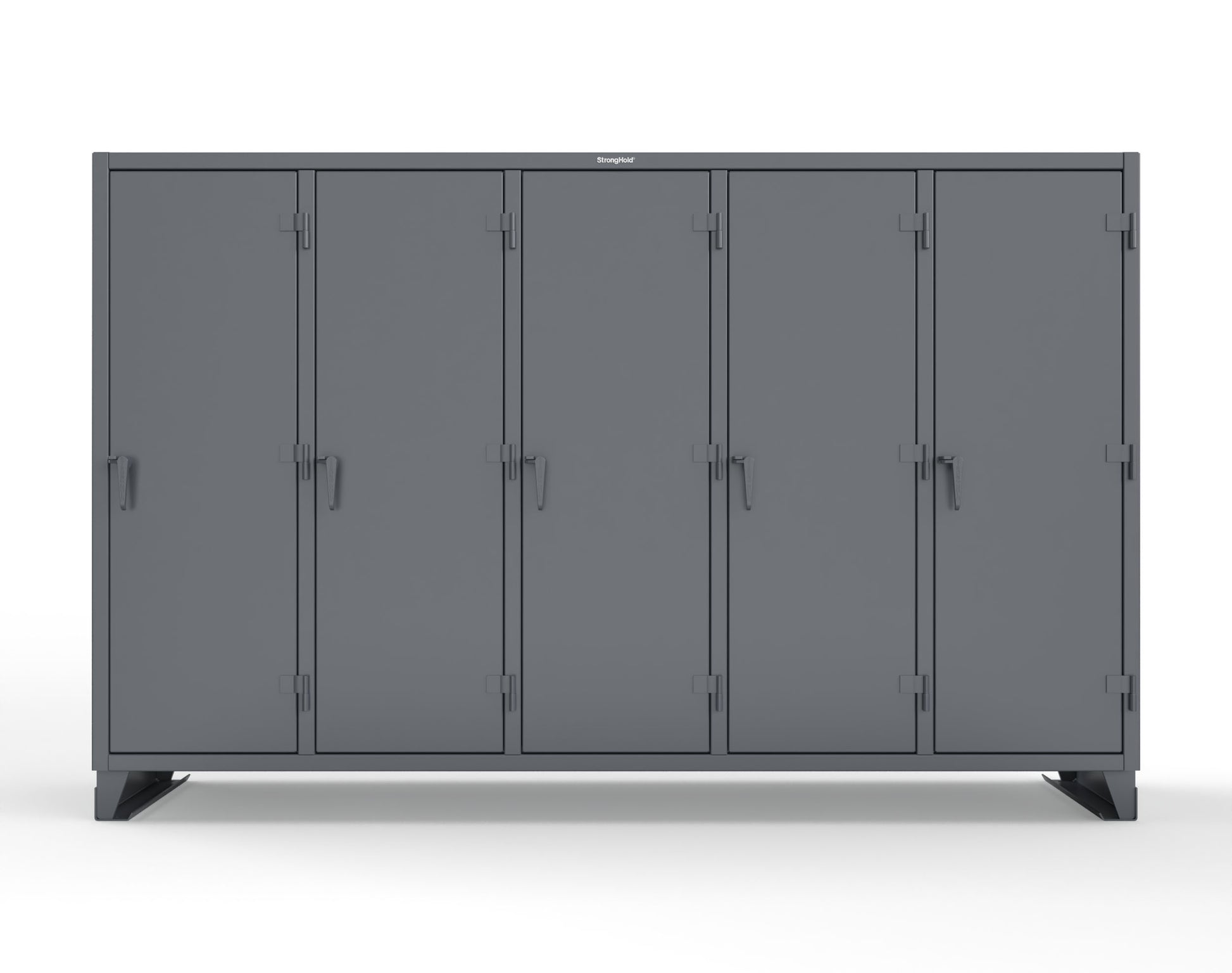 Extreme Duty 12 GA Multi-Shift Cabinet with 25 Shelves - 122 In. W x 24 In. D x 78 In. H - 106-MS-2425-7024