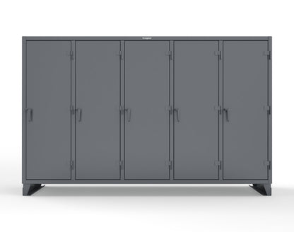 Extreme Duty 12 GA Multi-Shift Cabinet with 25 Shelves - 122 In. W x 24 In. D x 78 In. H - 106-MS-2425-7024